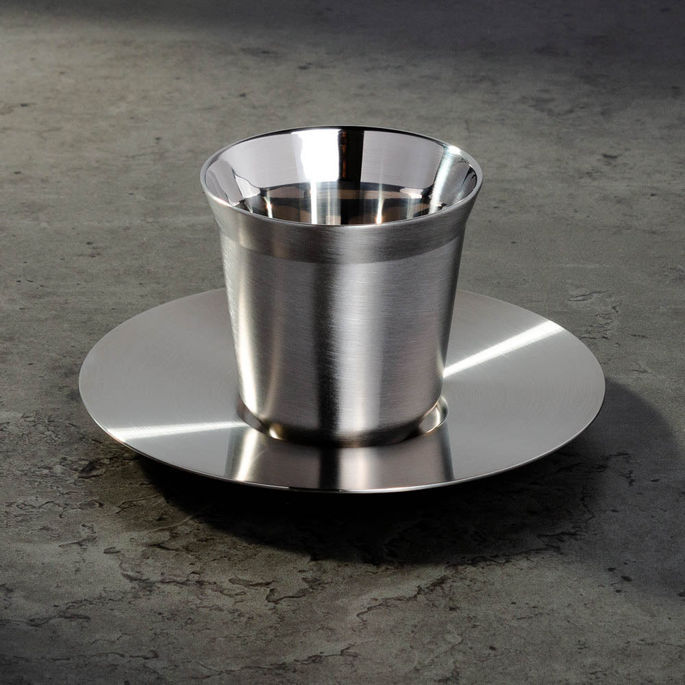 Kalmateh Espresso Coffee Stainless Steel Cups- Set of 4- 80ml