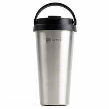 Stainless Steel Travel Coffee Mug - Black Lid (500mL)