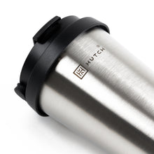 Stainless Steel Travel Coffee Mug - Black Lid (500mL)