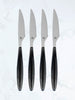 Modern Steak Knives Set of 4 with Bi-Coloured Handle