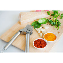 Moda Stainless Steel Garlic Press with Auto Scraping Bar