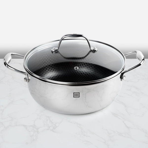 Hot Pot With Divider Non-Stick Casserole - EMP Cookware