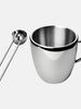 Polished Double Wall Stainless Steel Coffee Cup (9 oz.) + Coffee Measuring Spoon (14cm)