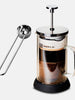 French Coffee Press - Double Wall Borosilicate Glass (350mL) + Coffee Measuring Spoon (14cm)