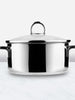Classic Stainless Steel Low Casserole Pot