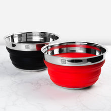 Collapsible Silicone/Stainless Mixing Bowl (Rouge)