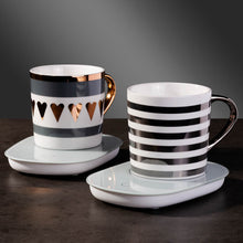 Cup Warmer with Coffee Mug Set (Hearts)