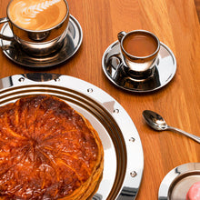 Polished Double Wall Stainless Steel Espresso Cup With Saucer (3oz)