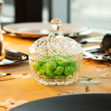 Glass Storage Box Glass Spherical Shape with Lid