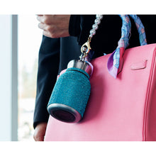 Rhinestone Vacuum Drinking Bottle - Aqua (300mL)