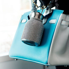 Rhinestone Vacuum Drinking Bottle - Silver (300mL)