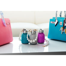 Rhinestone Vacuum Drinking Bottle - Aqua (300mL)