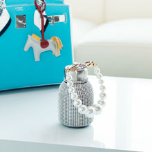 Rhinestone Vacuum Drinking Bottle - Silver (300mL)