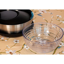 24CM Plastic Salad Spinner With 28.5CM S/S Storage Bowl and Cover