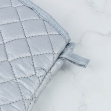 Cotton Oven Gloves Silver Tone Pair (39cm)