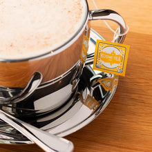 Polished Double Wall Latte Cup & Saucer (12oz) + Coffee Measuring Spoon (14cm)