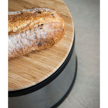 Rounded Dia. 32cm Bread Bin with Bamboo Chopping Board