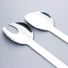 Salad Serving Set with Solid Straight Handle