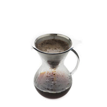 Glass Pour Over Coffee Brewer with Double Mesh Stainless Filter (1L) + Coffee Measuring Spoon (10.5cm)
