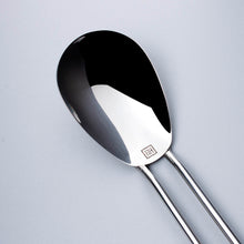 Solid Serving Spoon with Twin Wire Handles
