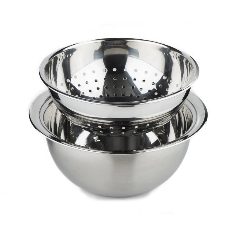 Stainless Steel Bowl & Colander Set (24cm) – Hutch Kitchen