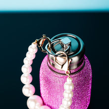 Rhinestone Vacuum Drinking Bottle - Rose (300mL)