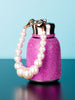 Rhinestone Vacuum Drinking Bottle - Rose (300mL)