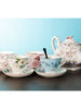 Fine Bone China Tea Cup with Floral Tea Pot Set of 9