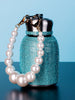 Rhinestone Vacuum Drinking Bottle - Aqua (300mL)