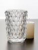 Glass Candle Holder with Pillar Candle
