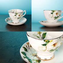 Fine Bone China Tea Cup Set of 8 (Floral)